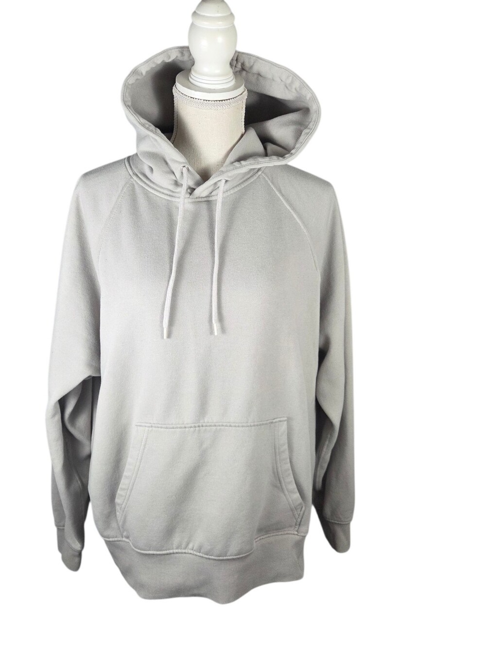🔥4/$20 H&M Divided Oversized Hoodie Men Small Beige -Long Sleeve *LIGHT WEAR*